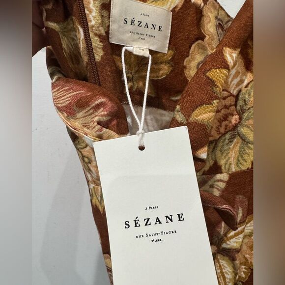 NWT SEZANE CHIARETTA Adana Linen blend Maxi DRESS - Picture 13 of 13